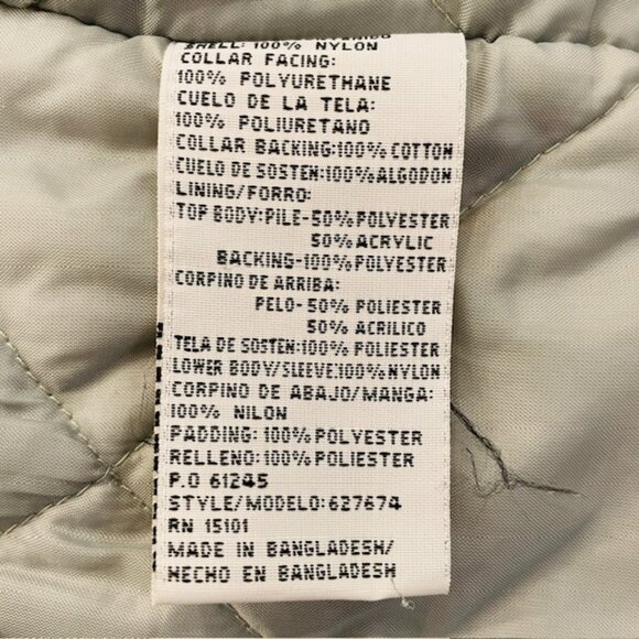 Vtg Dickies Sherpa Lined Chore Jacket Sz M Blue Nylon Full Zip Workwear Farm - Picture 10 of 11